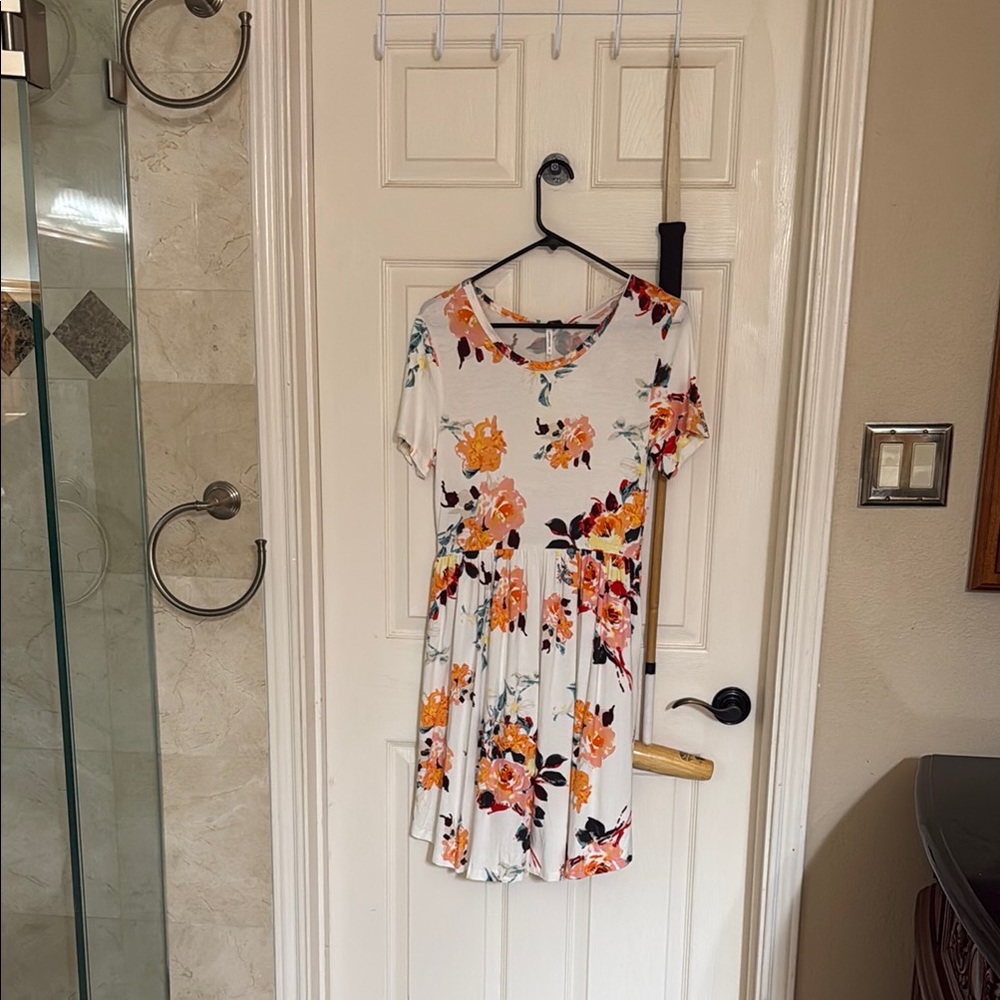 Floral Short Sleeve Dress